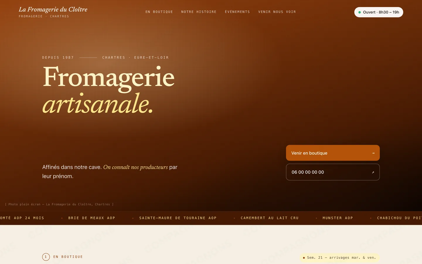 Aperçu du template Le Terroir