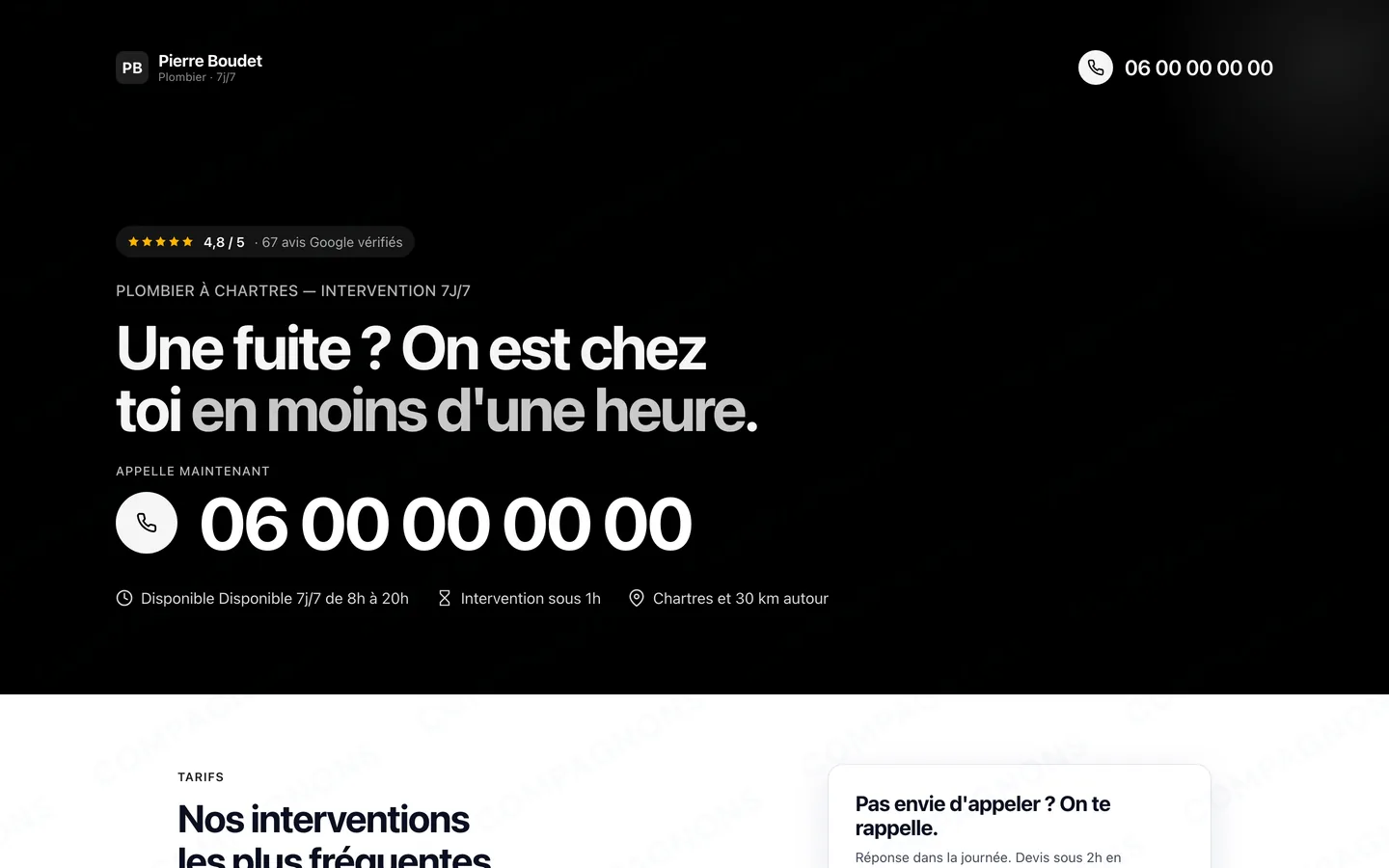 Aperçu du template L'Urgence